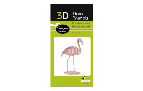 3D Paper model - Flamingo