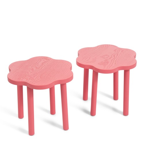 2-Pack Happy Flower Stools Pink