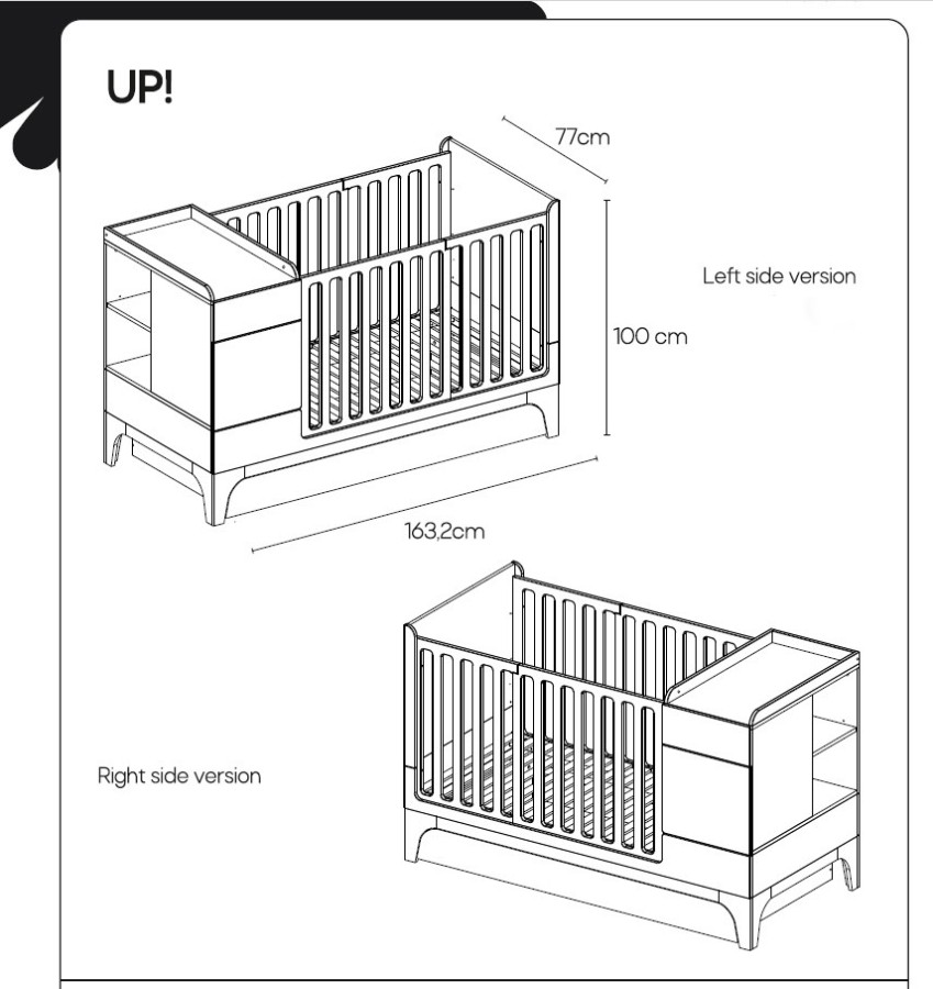 Balta kūdikio lovytė
