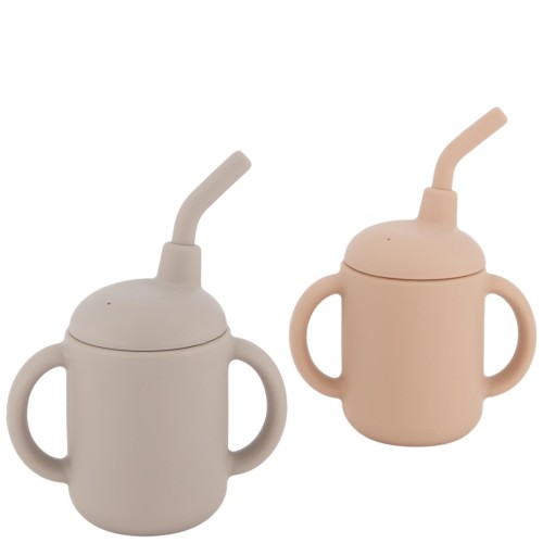 2-Pack Straw Cups Taupe
