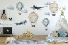 Interjero lipdukas vaikams "Lėktuvėliai su balionais"