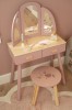 Kosmetinis-grožio stalelis su kėdute