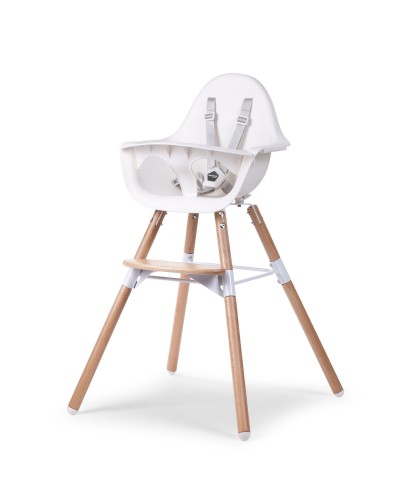 Evolu 2 High Chair - Adjustable In Height (50-75 CM/*90 CM) - Natural White