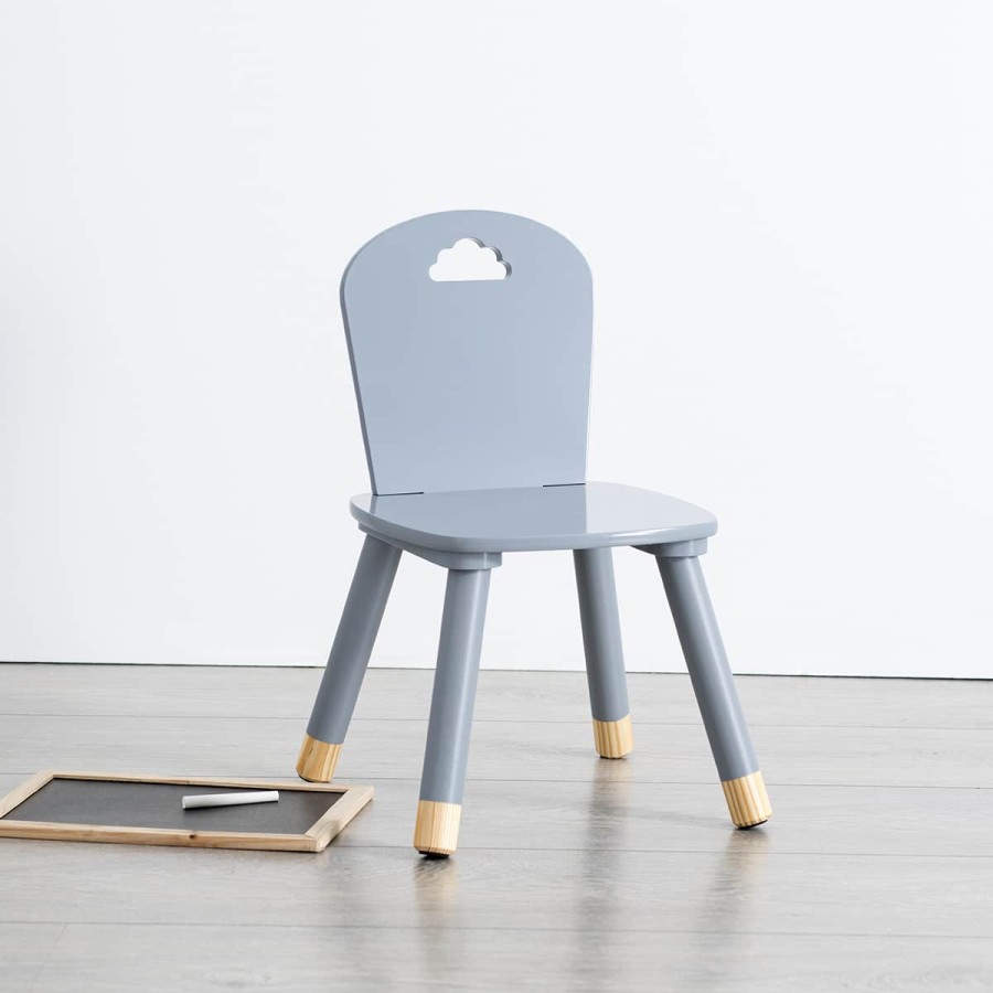 Medinė vaikiška kėdutė "Pilkas debesėlis"