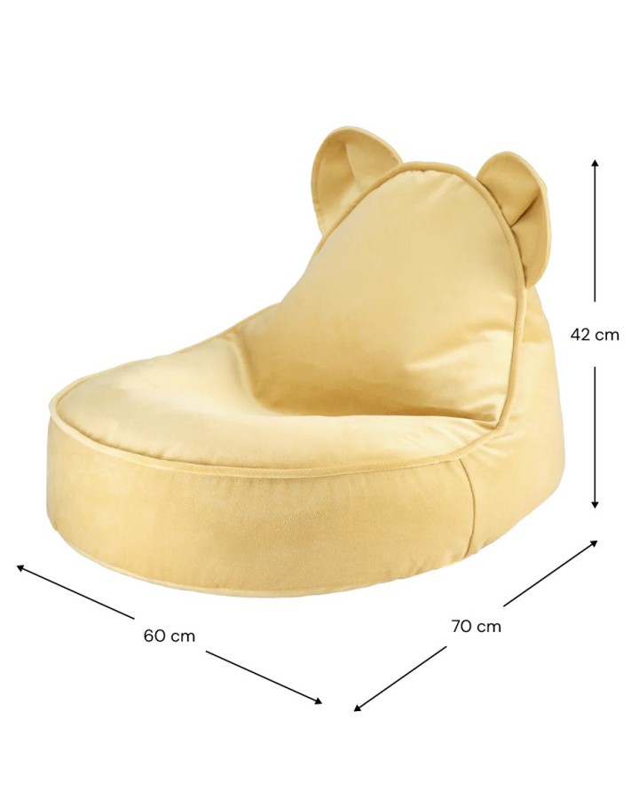 Minkštas sėdmaišis su meškiuko ausytėmis