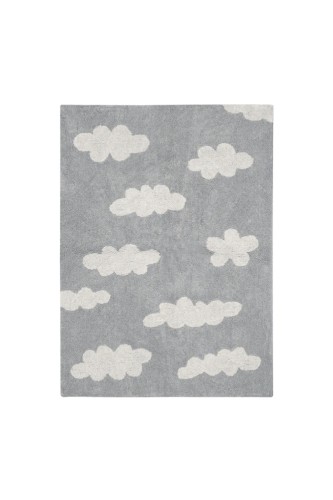 Pilkas kilimas su debesėliais