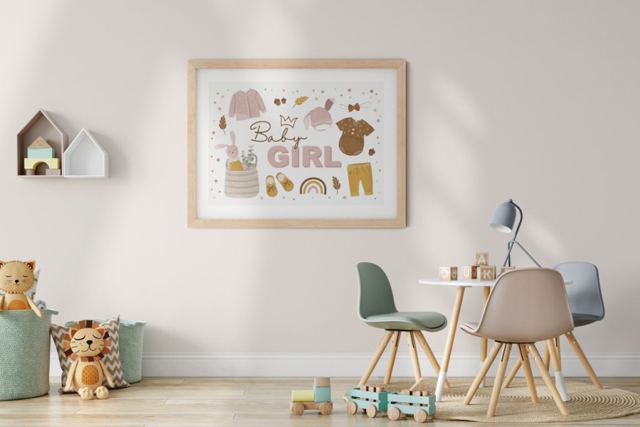 Plakatas vaiko kambariui "Girl" 