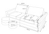 Transformuojama sofa su vairu
