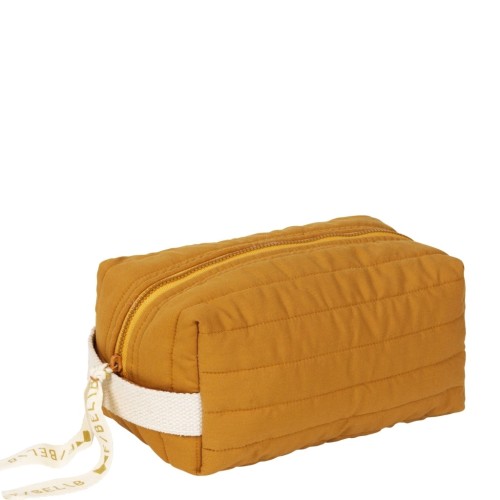 Quilted toiletry bag - Ochre