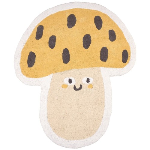 Happy Mushroom Rug Yellow
