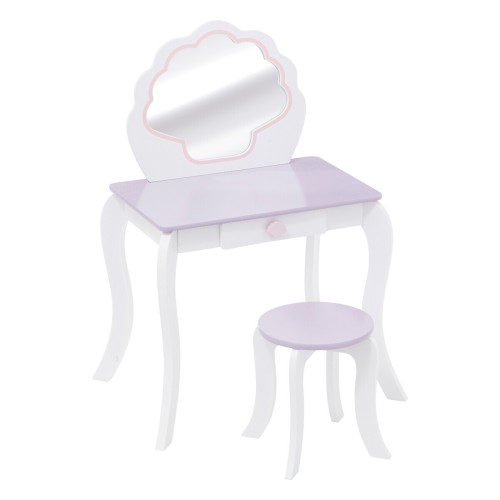 Vaikiškas makiažo staliukas su kėdute