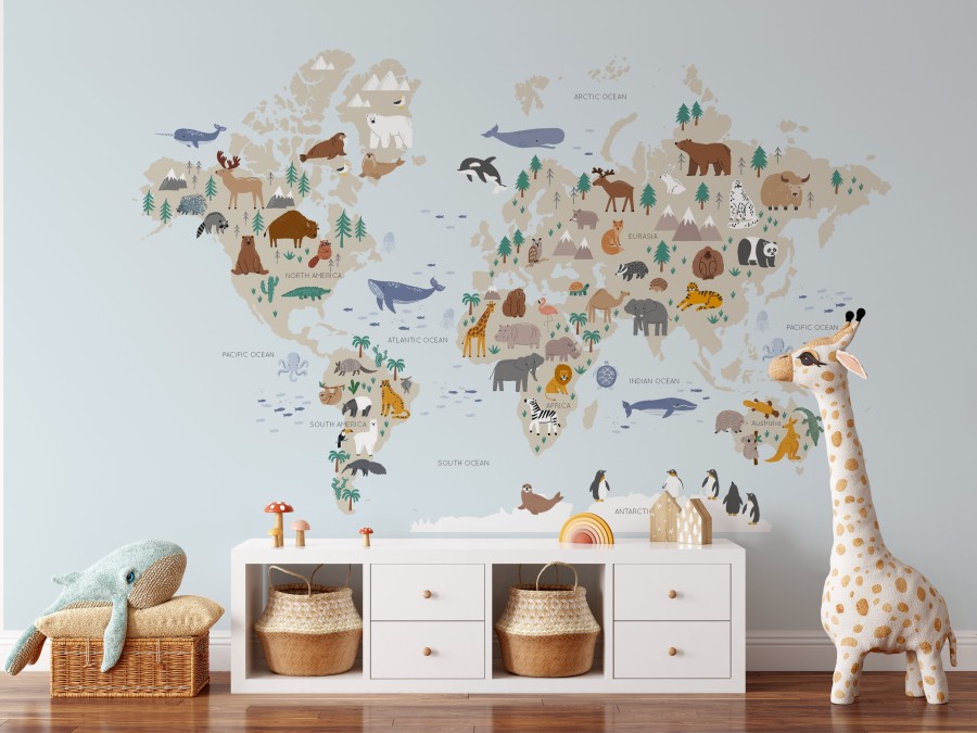Vaikiškas tapetas "Map of the World"