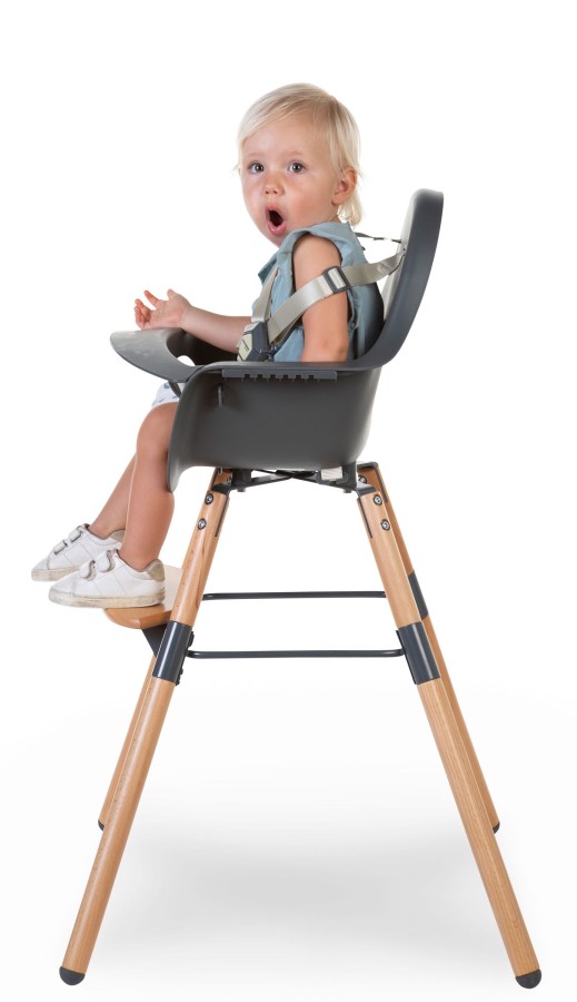 EVOLU 2 HIGH CHAIR - ADJUSTABLE IN HEIGHT (50-75 CM/*90 CM) - NATURAL ANTHRACITE