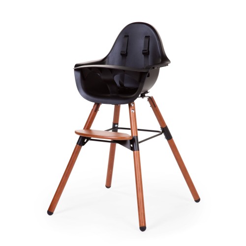 Evolu 2 High Chair - Adjustable In Height (50-75 CM/*90 CM) - Nut/Black