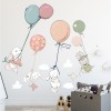 Vaikiški sienų lipdukai "Zuikiai su balionais"